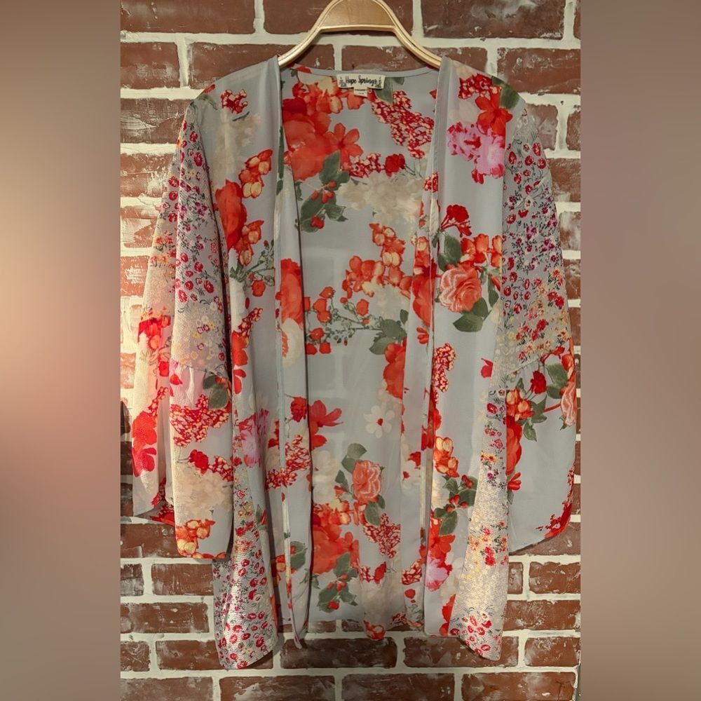 Hope Springs Bohemian Floral Colorful Kimono.